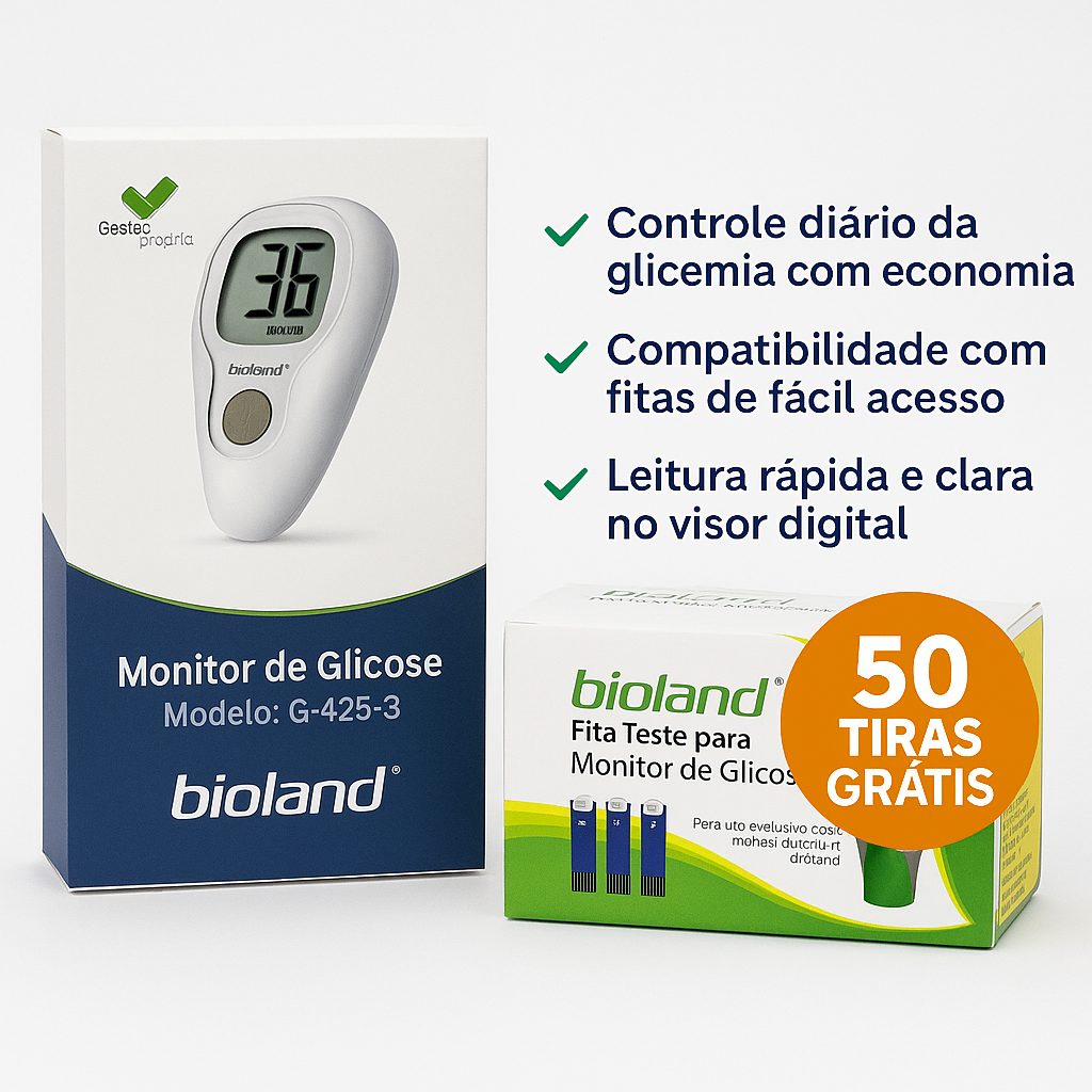 Aparelho de Glicose Bioland + Brinde