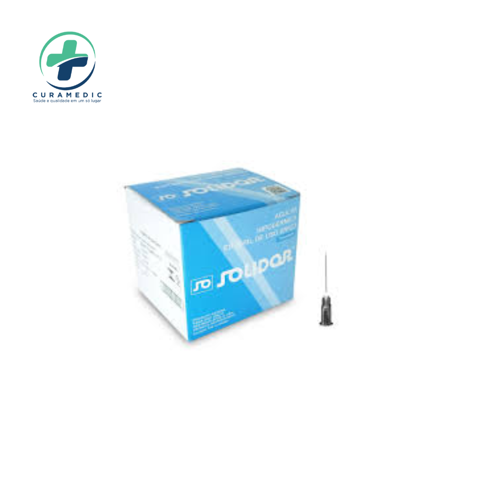 AGULHA DESC. 30,00 x 7,0 UNIDADE ( 22G1 1/4" ) INJEX (PRETO)