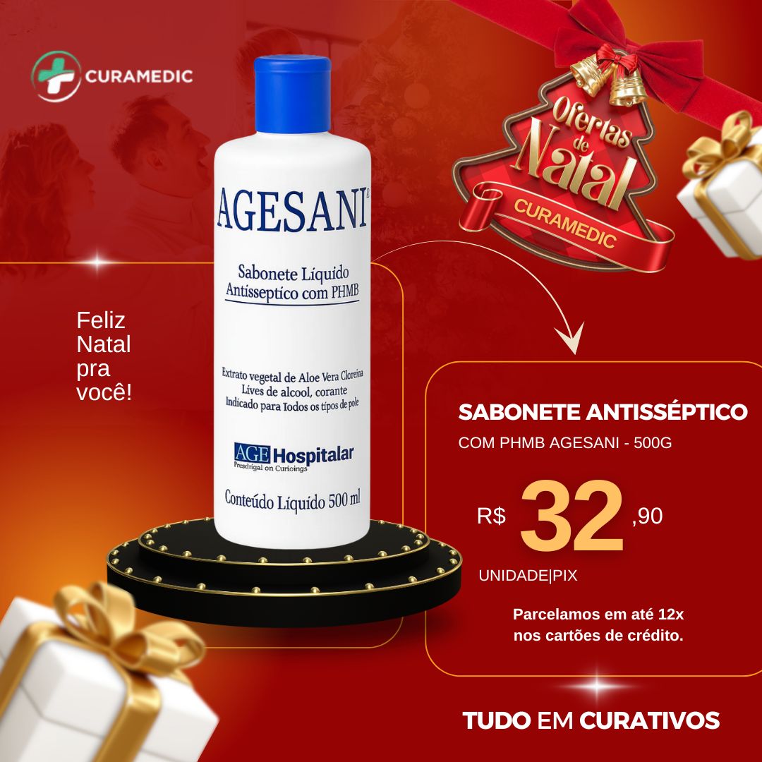 AGESANI- SABONETE LIQUÍDO ANTISSÉPTICO COM PHMB- 500ml