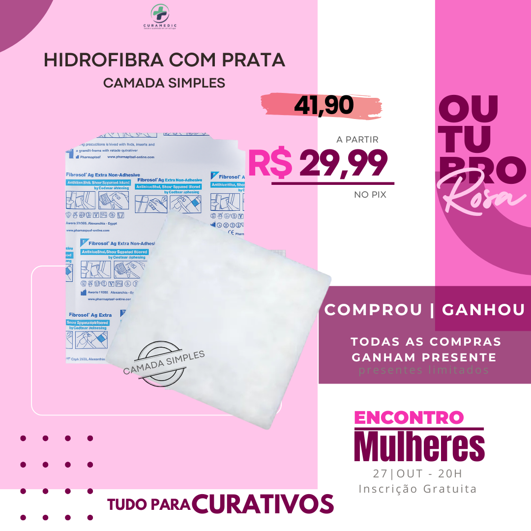 FIBROSOL AG PRATA 10CM X10CM (SIMPLES)