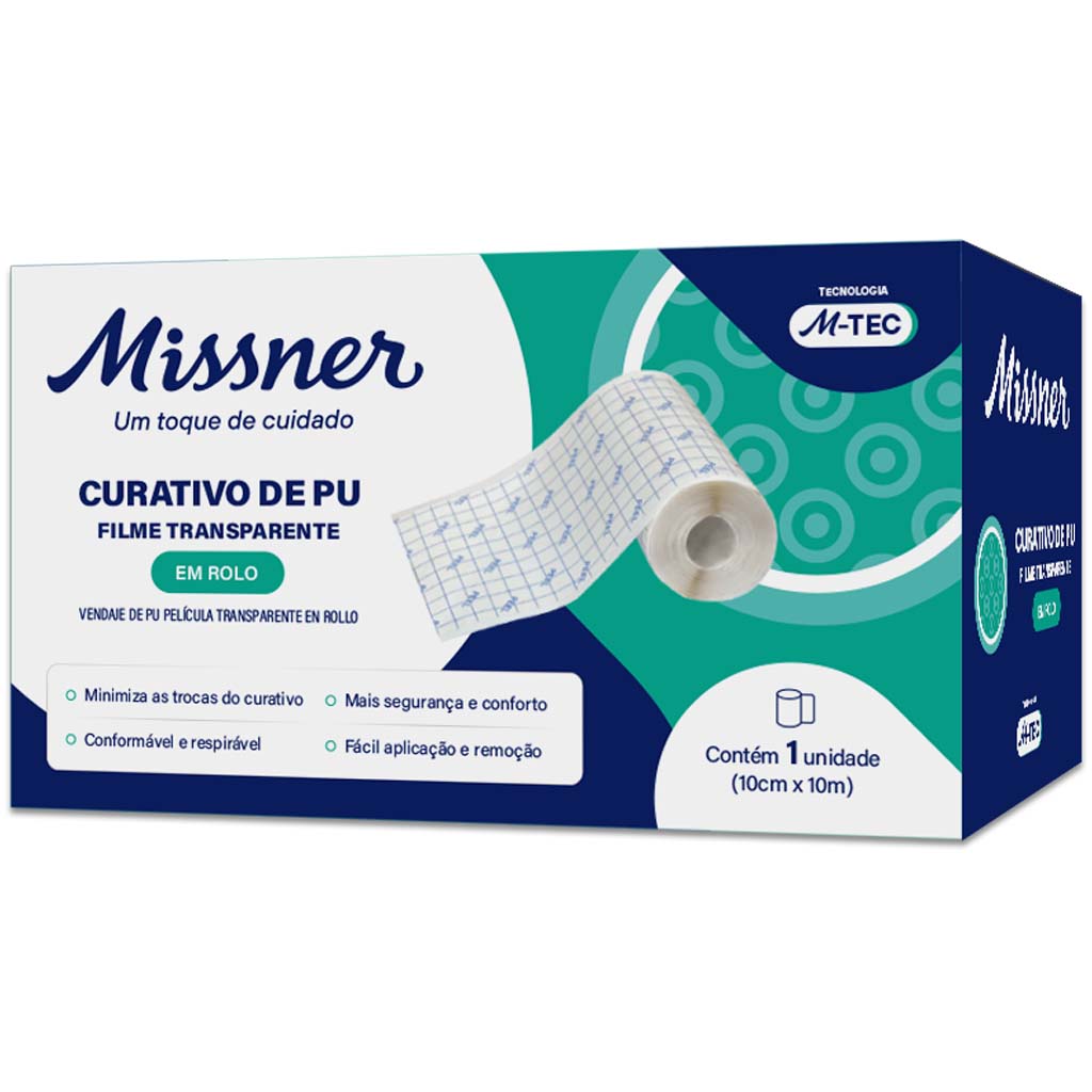 CURATIVO FILME TRANSPARENTE ROLO MTEC 10cmX10m MISSNER