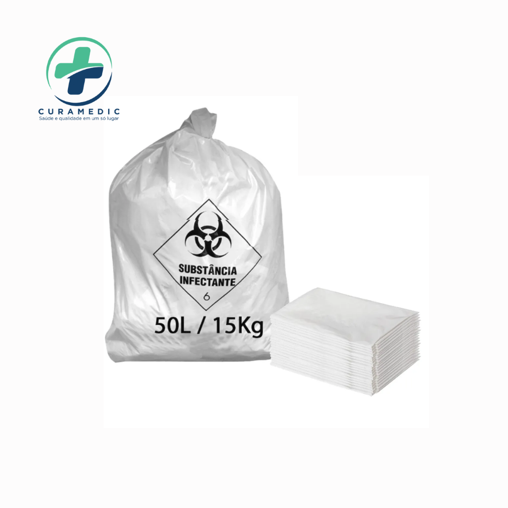 SACO HOSP/INFECTANTE BRANCO 50 LITROS RAVA