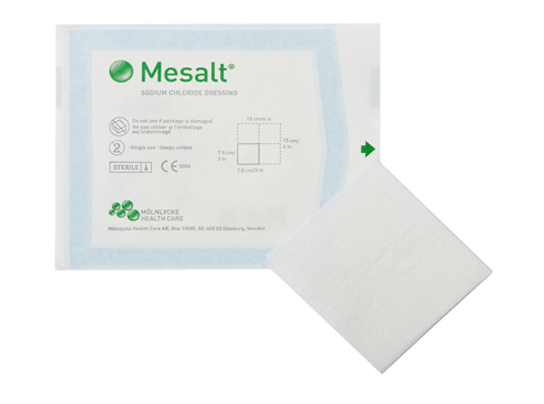 CURATIVO MOLNLYCKE MESALT COMPRESSA DE SÓDIO 7,5x7,5 CM