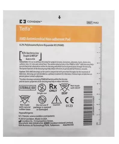 CURAT GAZE POLIESTER C/PHMB 7,6 x 10,0cm TELFA AMD CARDINAL - Unidade