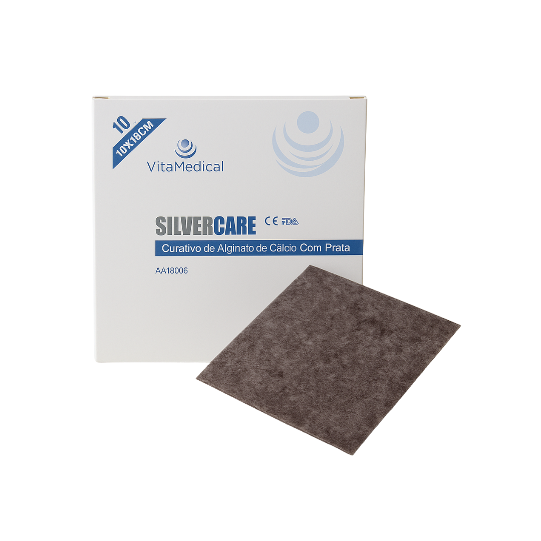 CURAT ALGINATO.CALCIO PRATA AG 10,0 x 10,0 cm VITAMEDICAL
