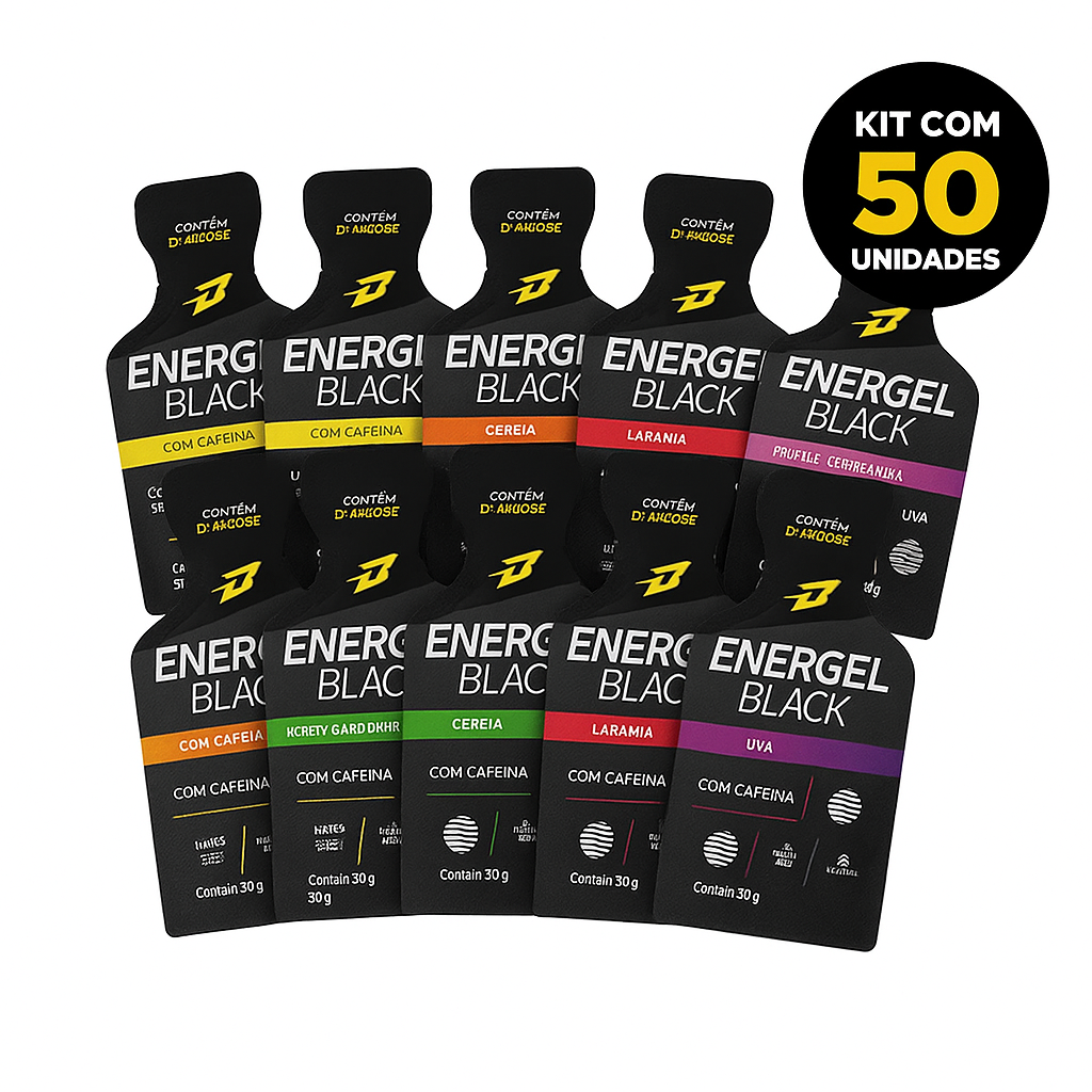 Energel Black BodyAction – Kit com 50 Sachês Sortidos