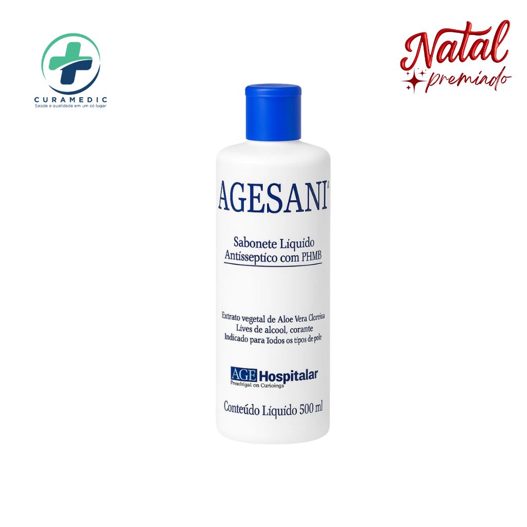 AGESANI- SABONETE LIQUÍDO ANTISSÉPTICO COM PHMB- 500ml