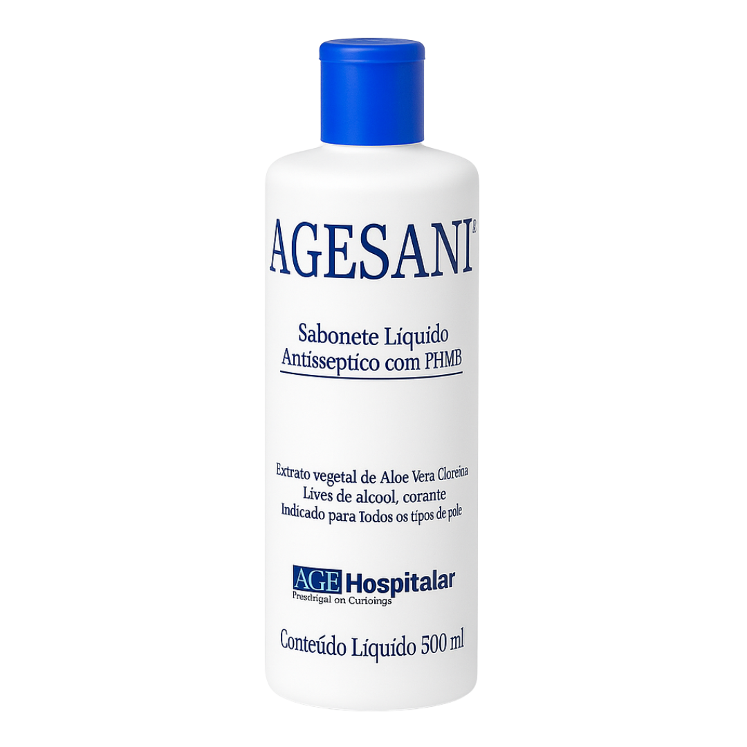 AGESANI- SABONETE LIQUÍDO ANTISSÉPTICO COM PHMB- 500ml