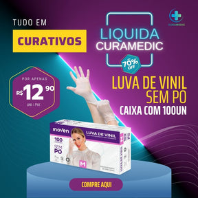 LUVA VINIL INOVEN SEM PÓ P C/100