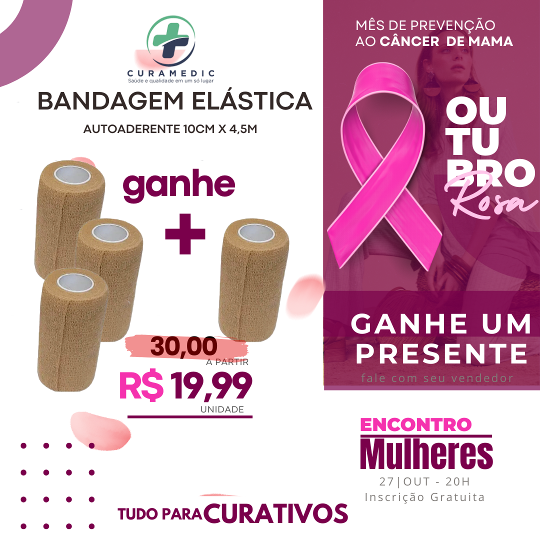 BANDAGEM ELASTICA 10,0cm x 4,5m BEGE
