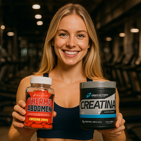 Kit Termogênico Thermo Abdomen 60 Comp + Creatina 300g Bodyaction