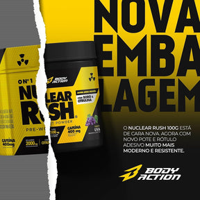 Pré-Treino  Nuclear Rush 100g - Bodyaction