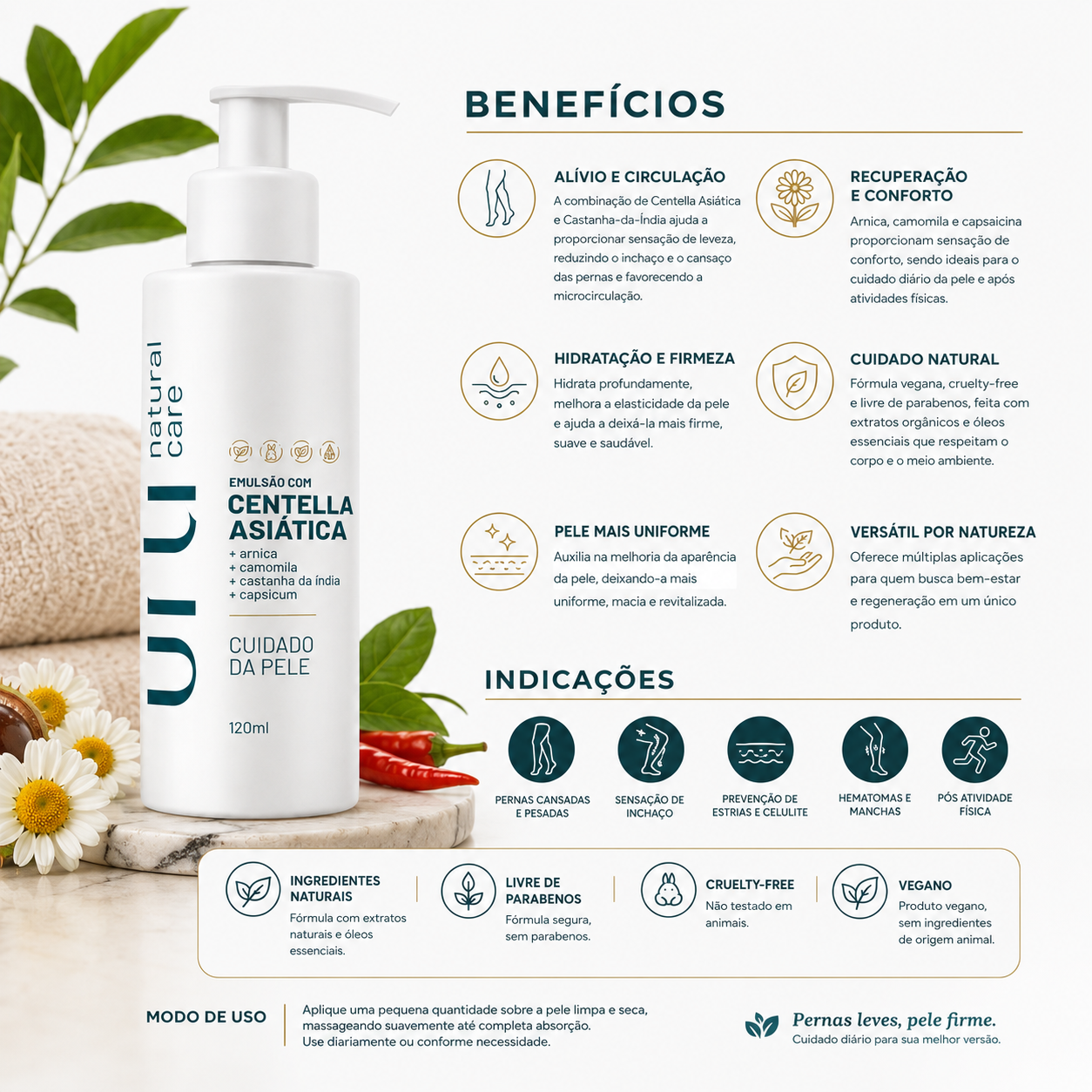 Emulsão com Centella Asiática 120ml