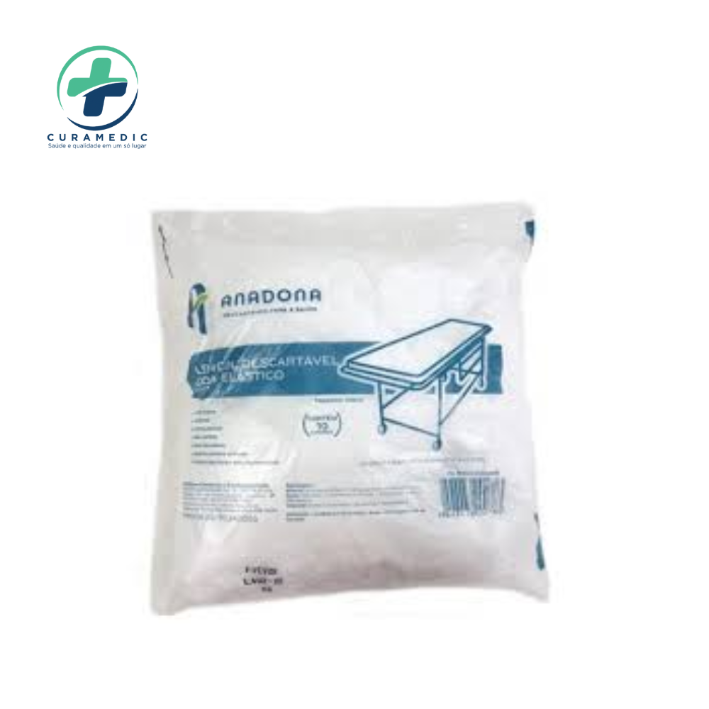 LENÇOL DESC. 20G C/ELAST 2,00X0,90M C/10 ANADOMA