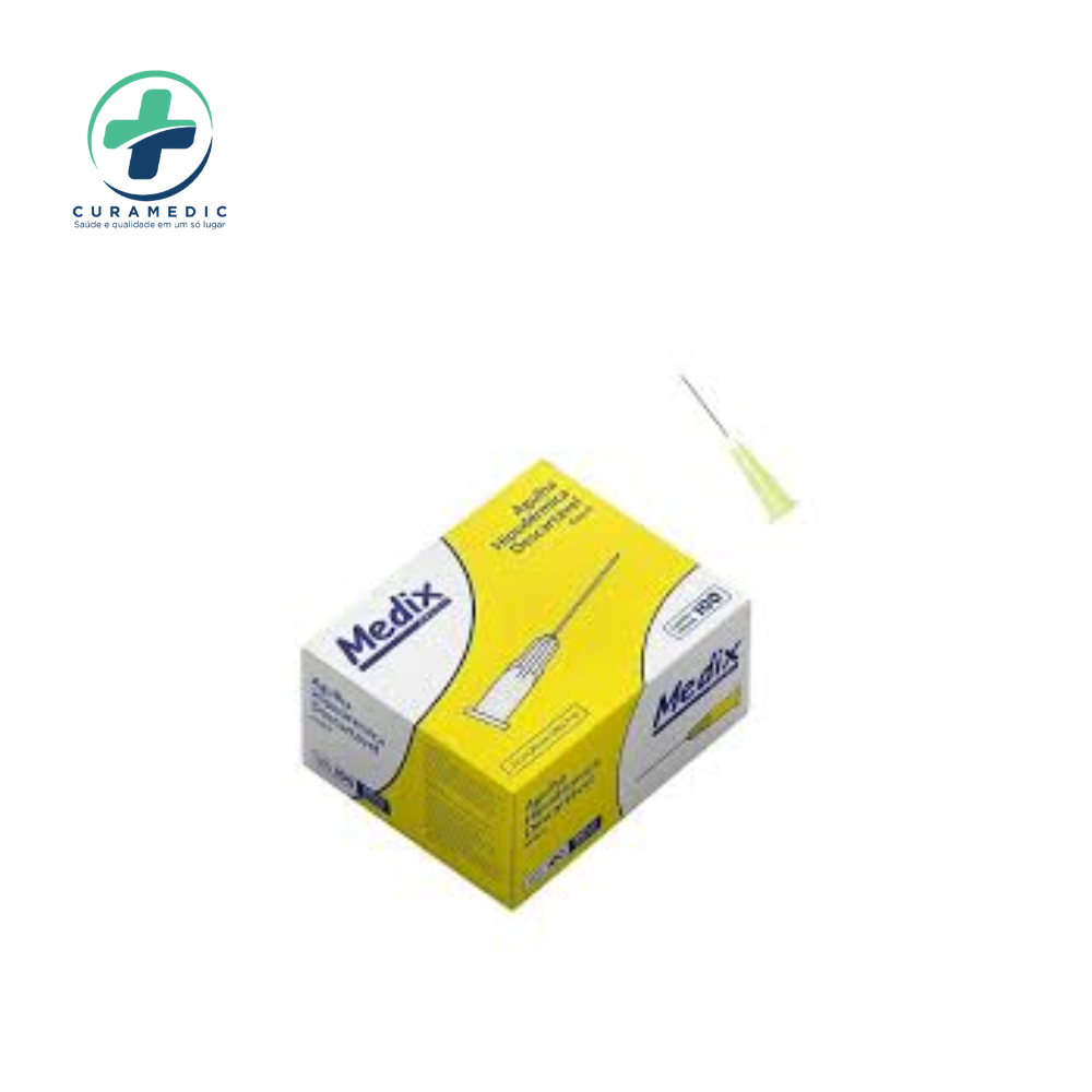 AGULHA 13 X 0,3 mm MEDIX UNIDADE (AMARELA)