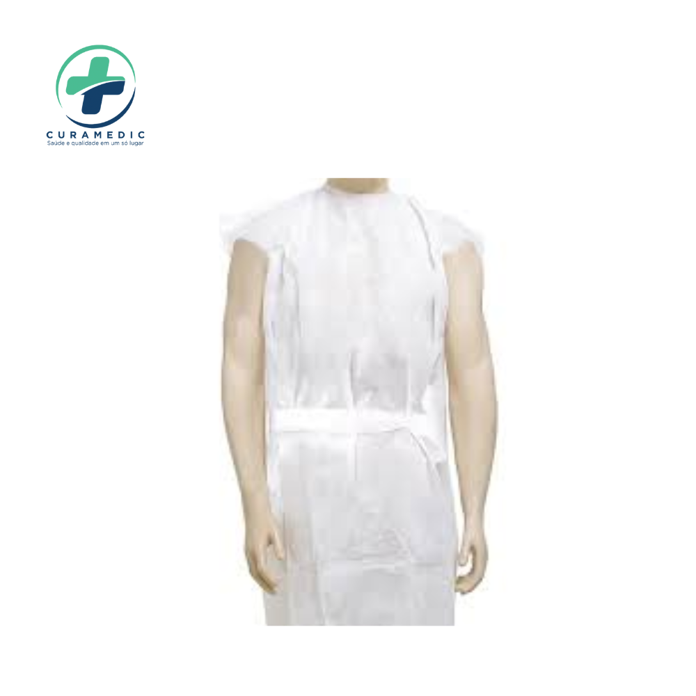 AVENTAL SEM MANGA PP20 TIRAS BRANCO PCT C/ 10