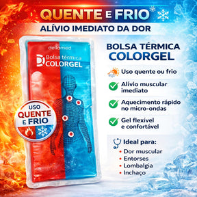 Bolsa Gel termica quente e frio para lesao colica dores musculares colorgel flexivel