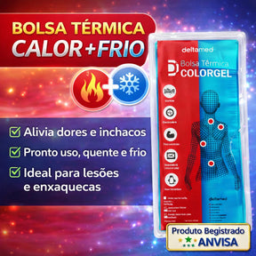 Bolsa Gel termica quente e frio para lesao colica dores musculares colorgel flexivel
