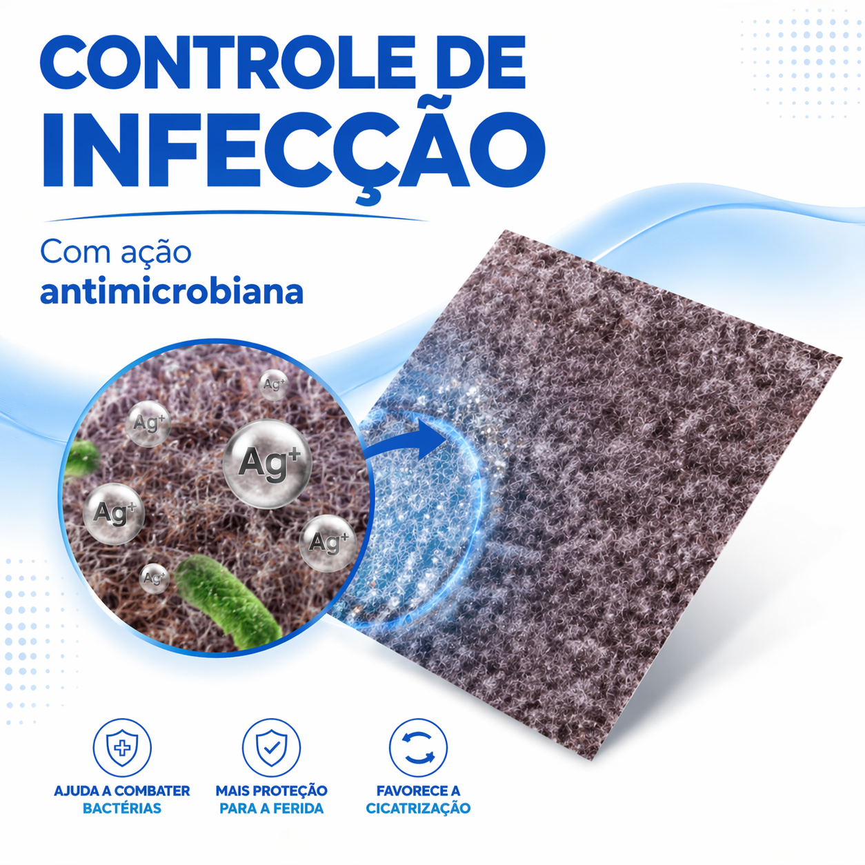 CURATIVO ALGINATO CALCIO PRATA AG 10,0 x 10,0 cm VITAMEDICAL