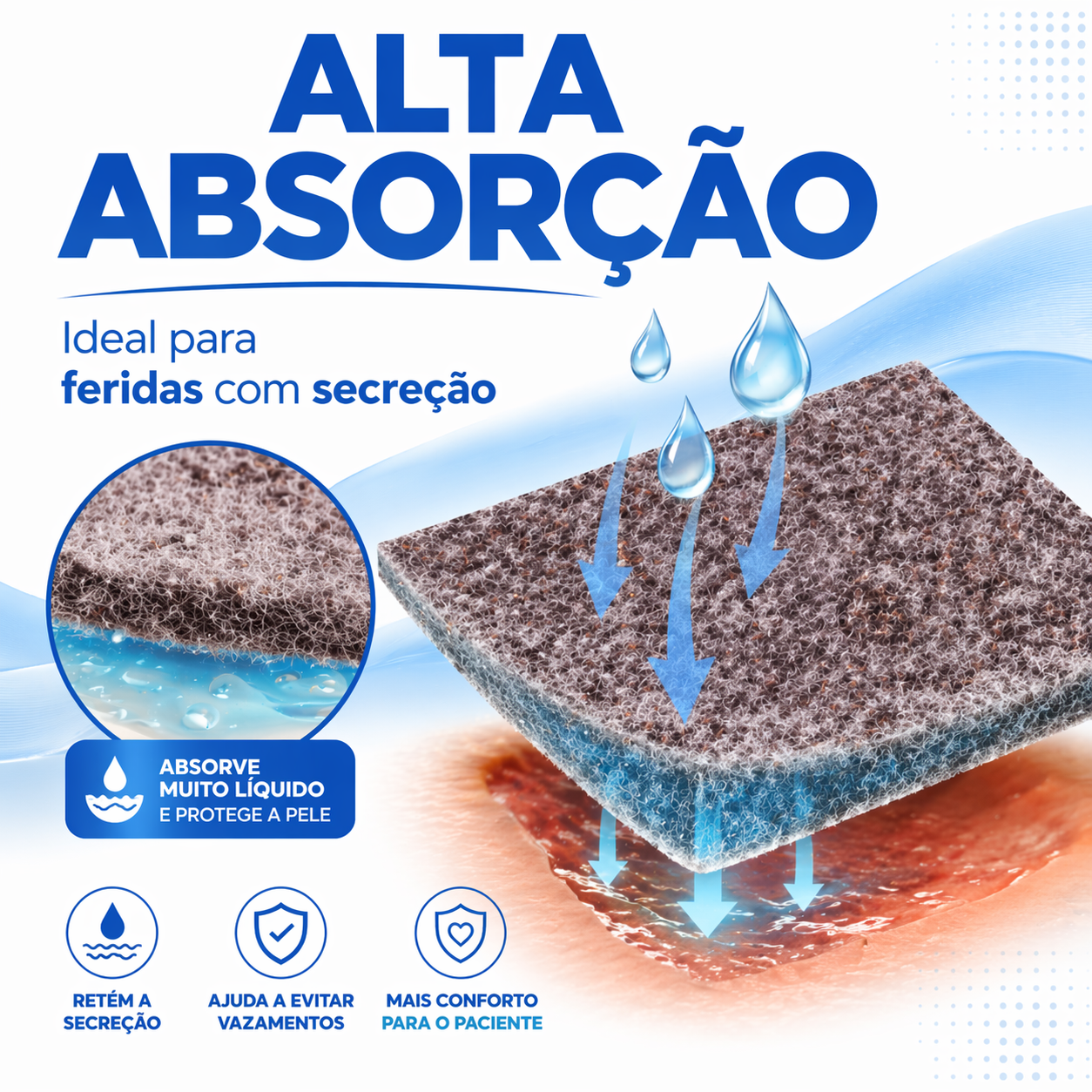 CURATIVO ALGINATO CALCIO PRATA AG 10,0 x 10,0 cm VITAMEDICAL
