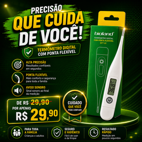 Termômetro Digital Flexível Dellamed Alta Precisão Rápido e Seguro ANVISA ROSA