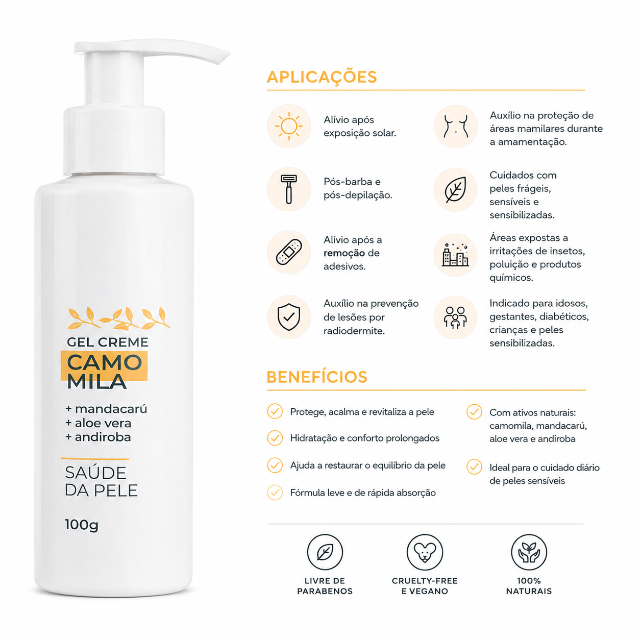 Hidrogel de Camomila - Orli - 100g