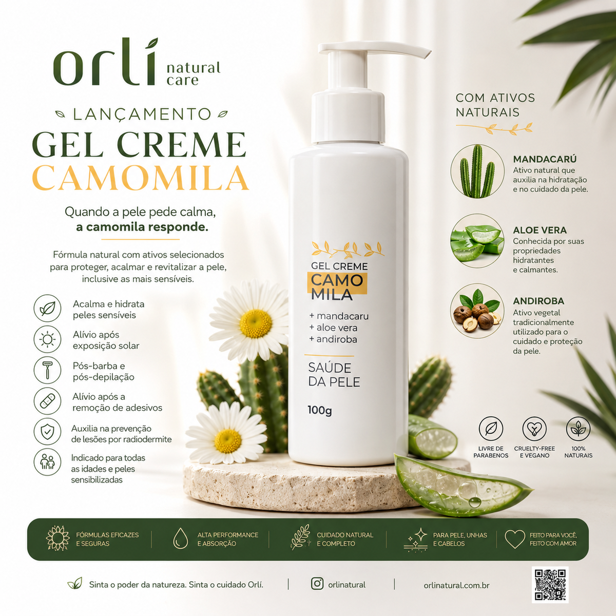 Hidrogel de Camomila - Orli - 100g
