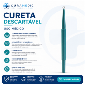 Cureta Dermatológica Descartável— 1 Unidade