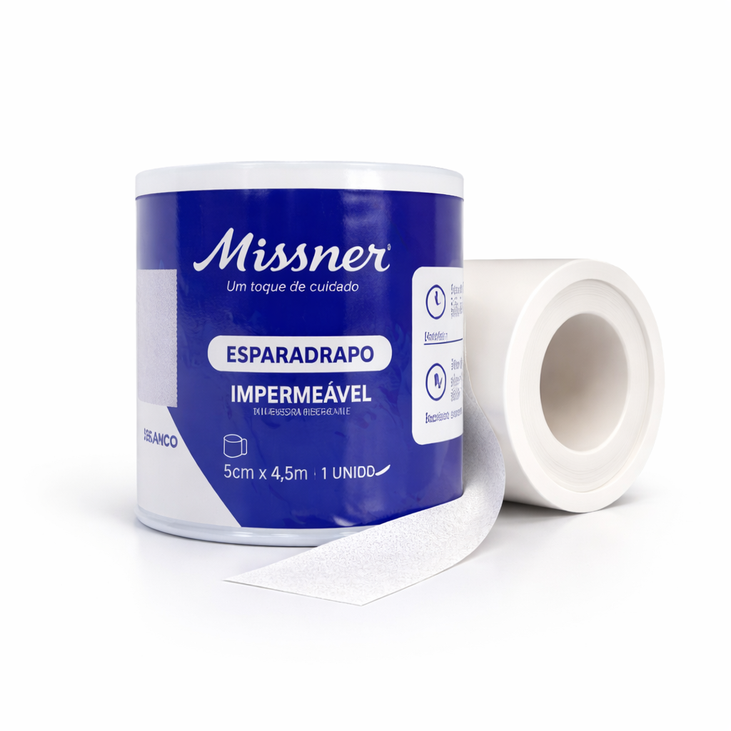 ESPARADRAPO BRANCO IMPERMEÁVEL 5cmX4,5m