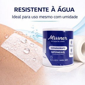 ESPARADRAPO BRANCO IMPERMEÁVEL 5cmX4,5m