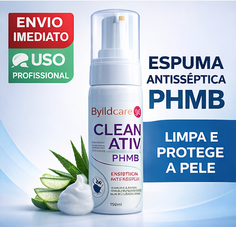 ESPUMA DE LIMPEZA ANTISSEPTICA CLEANTIV+PHMB 150ML