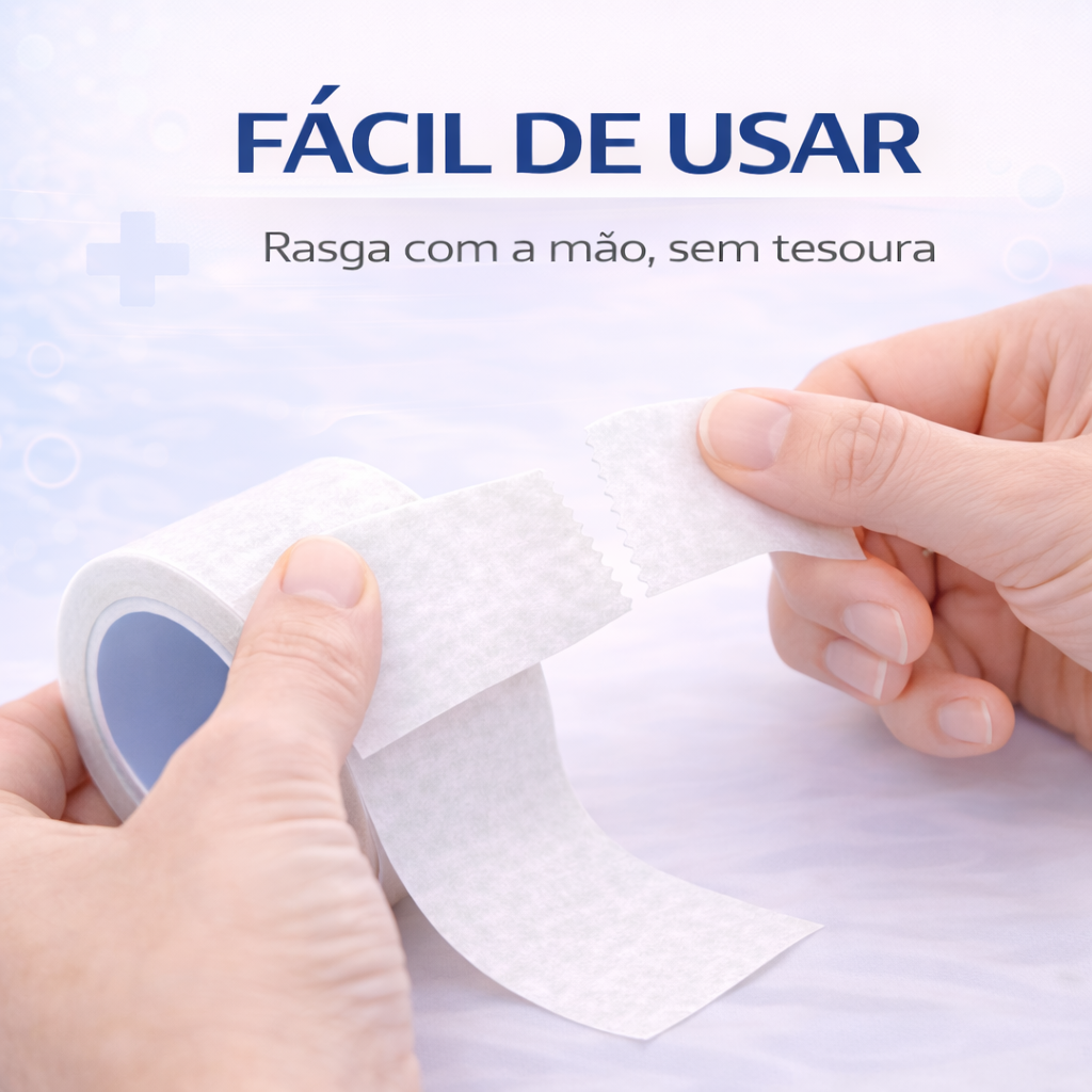 FITA MICROPO. BRANCA HIPOALÉRGICA 2,5cmX4,5m