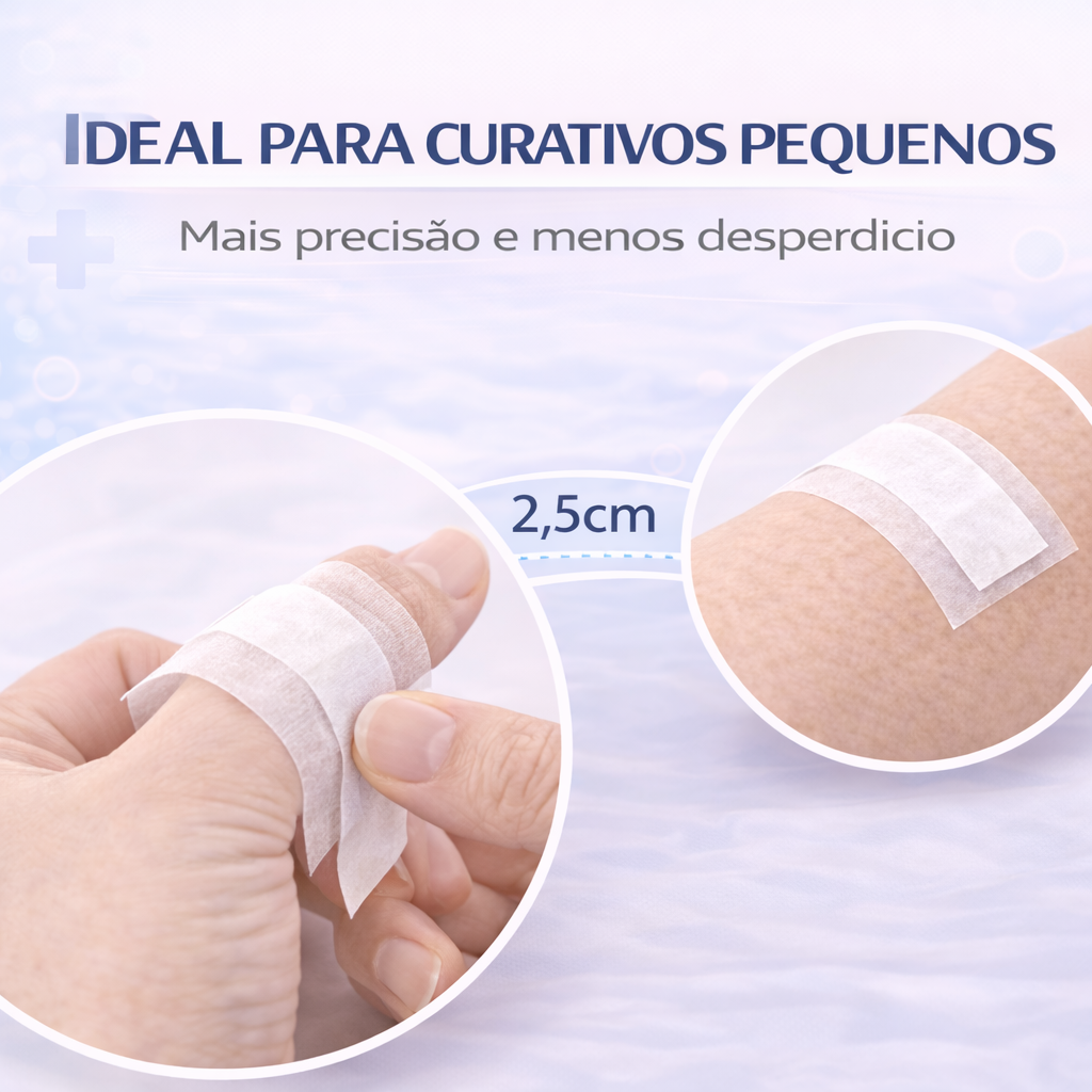 FITA MICROPO. BRANCA HIPOALÉRGICA 2,5cmX4,5m