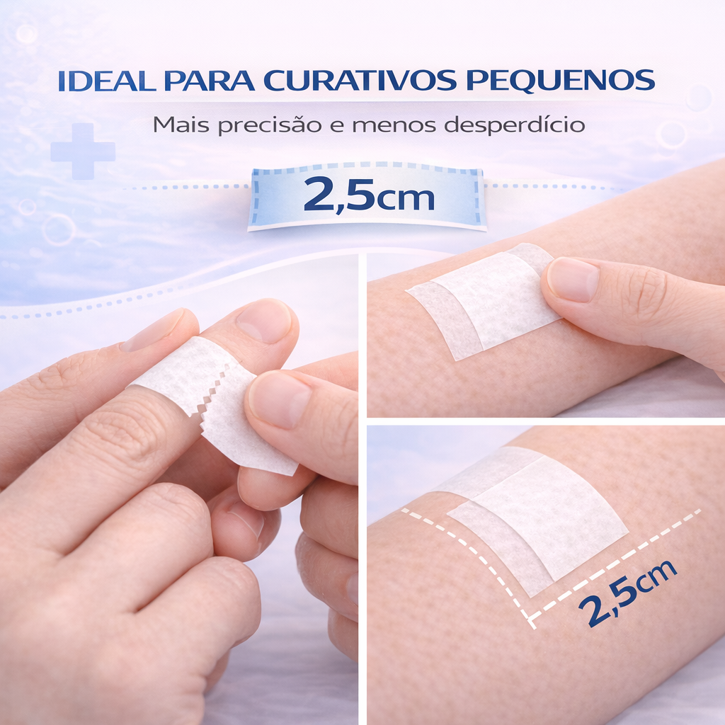 FITA MICROPO. BRANCA HIPOALÉRGICA 2,5cmX4,5m
