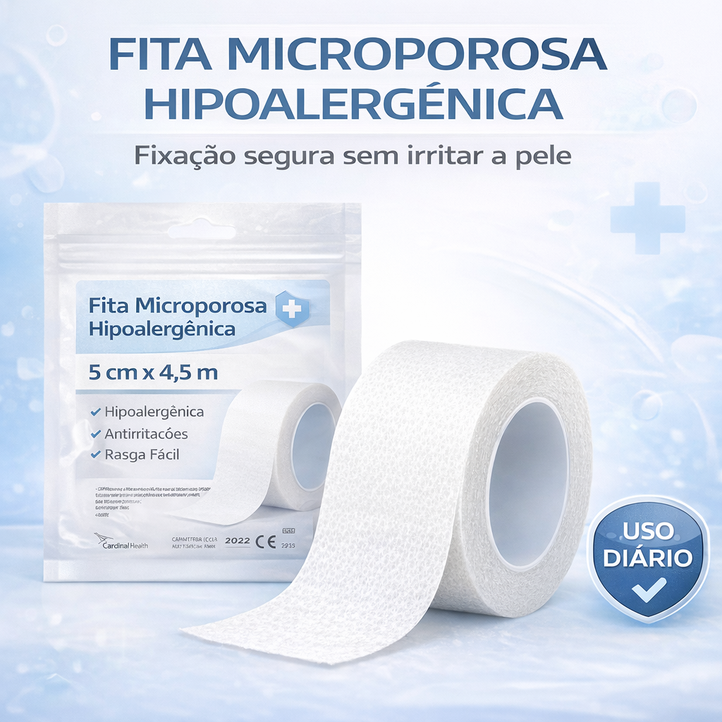 FITA MICROPO. BRANCA HIPOALÉRGICA 5cmX4,5m