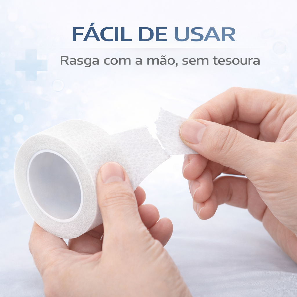 FITA MICROPO. BRANCA HIPOALÉRGICA 5cmX4,5m