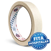 Fita crepe hospitalar branco para fixar curativos premium saude