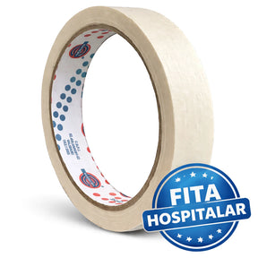 Fita crepe hospitalar branco para fixar curativos premium saude