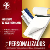 KIT 1 - REGUA 100 UNIDADE + RECEITUÁRIO A5 50 FOLHAS
