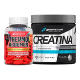 Kit Termogênico Thermo Abdomen 60 Comp + Creatina 300g Bodyaction