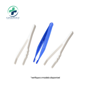PINÇA DESCARTAVEL DE PLASTICO AZUL