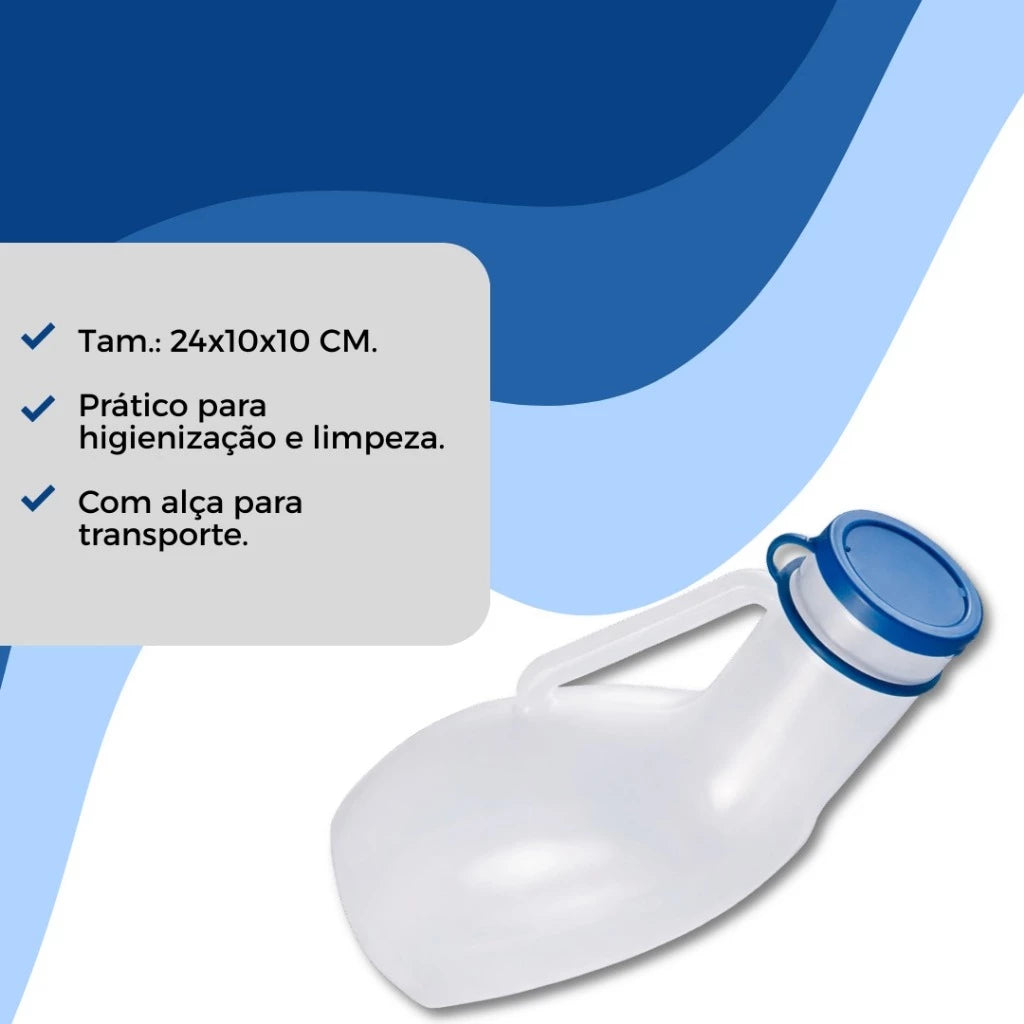 Urinol Papagaio Plástico Coletor De Urina Masculino 1L