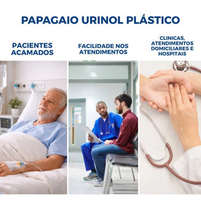 Urinol Papagaio Plástico Coletor De Urina Masculino 1L