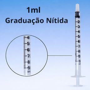 Seringa de Insulina 1ml com Escala Precisa Sem AGULHA BOTOX INSULINA KIT 50 UNIDADES
