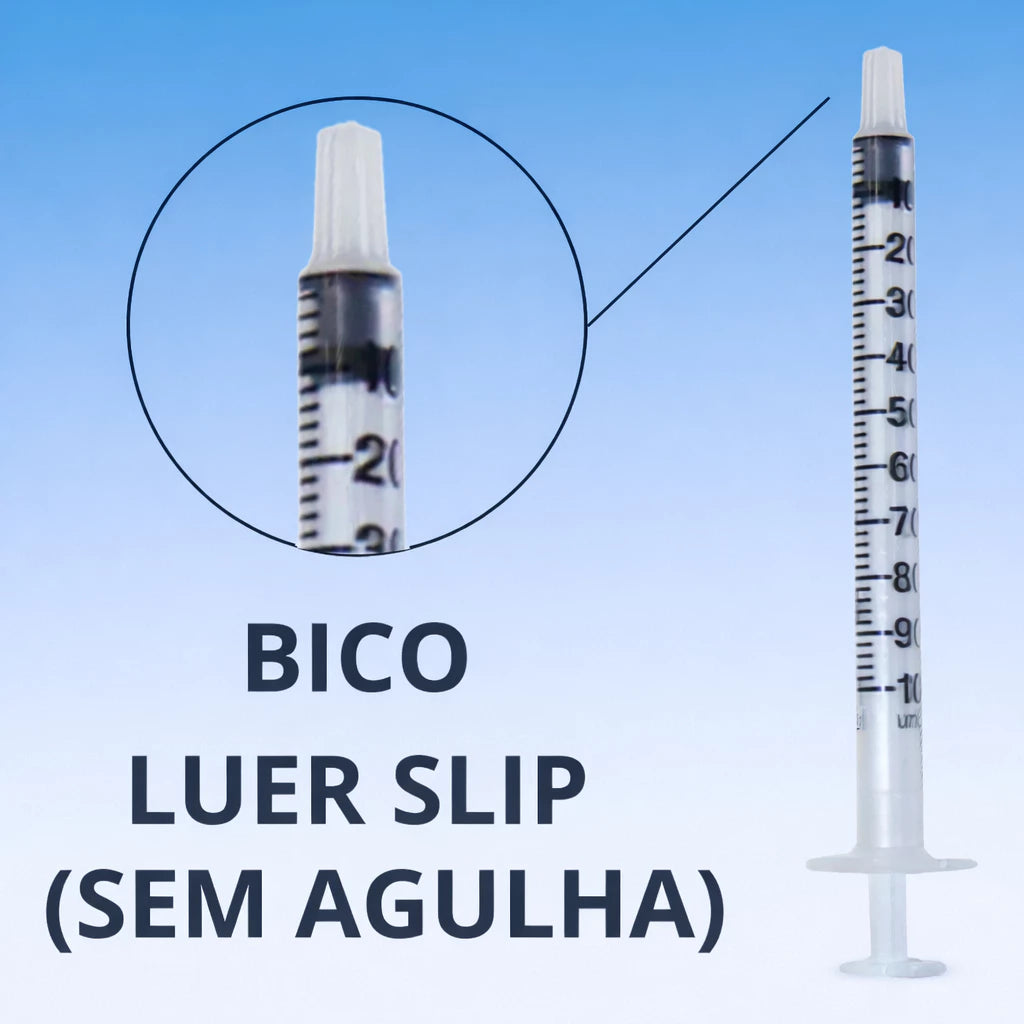Seringa de Insulina 1ml com Escala Precisa Sem AGULHA BOTOX INSULINA KIT 50 UNIDADES