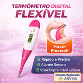 Termômetro Digital Flexível Dellamed Alta Precisão Rápido e Seguro ANVISA ROSA