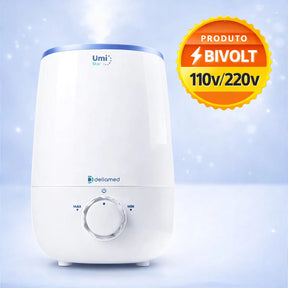 Umidificador de Ar Dellamed Umi Star Bivolt 110/220V Silencioso Grande Capacidade com Compartimento para Essências Aroma
