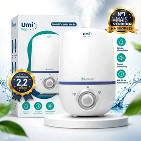 Umidificador de Ar Dellamed Umi Star Bivolt 110/220V Silencioso Grande Capacidade com Compartimento para Essências Aroma