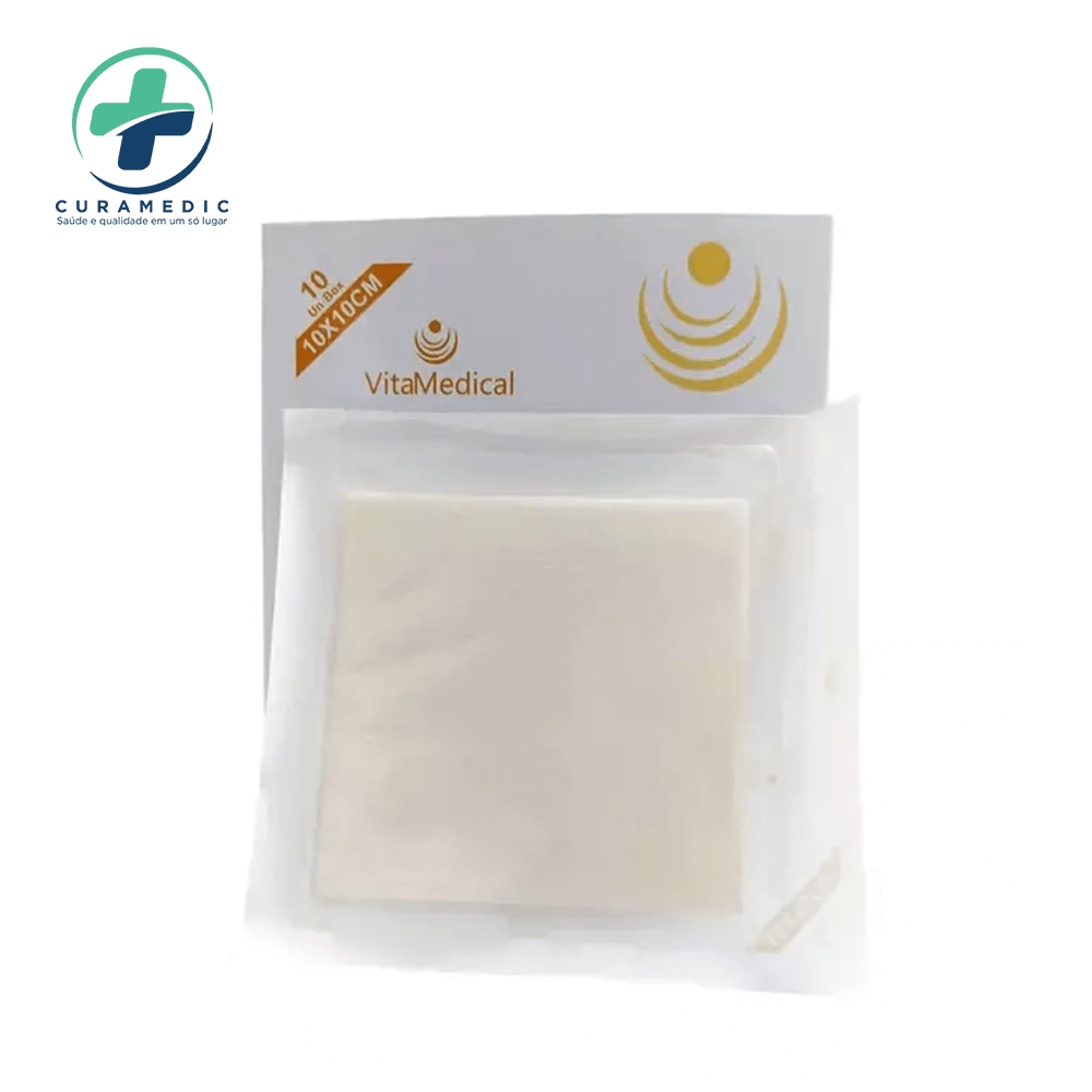CURATIVO ALGINATO CALCIO SODIO 10,0 x 10,0cm VITAMEDICAL