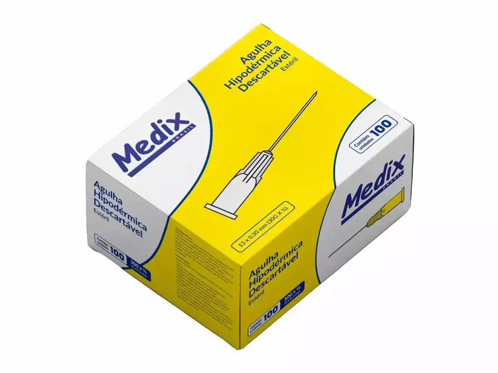 AGULHA DESC. 13 x 3,0 MEDIX CX AMARELA